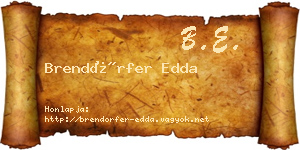 Brendörfer Edda névjegykártya